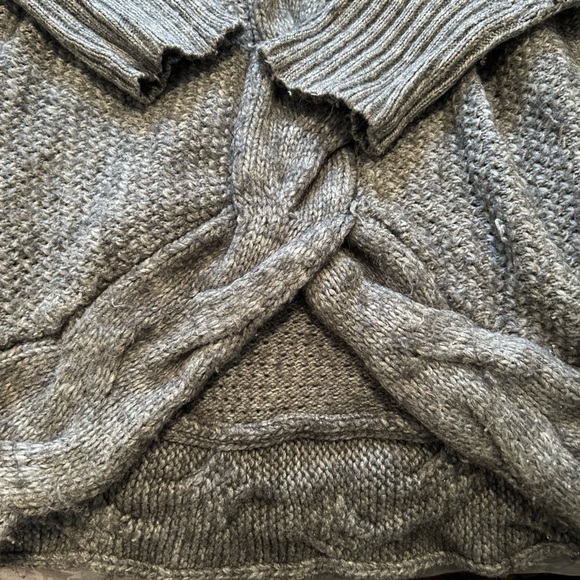 Ann Taylor Loft grey cowl neck sweater - Picture 2 of 8